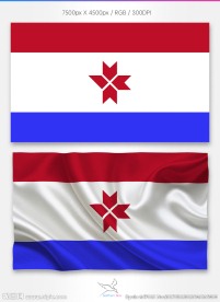 莫尔多瓦国旗分层psd