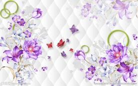 梦幻花朵３Ｄ立体壁画电视背景墙