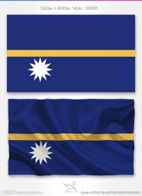 瑙鲁国旗分层psd