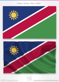 纳米比亚国旗分层psd