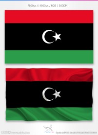 利比亚国旗分层psd
