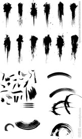 AI矢量毛笔笔刷