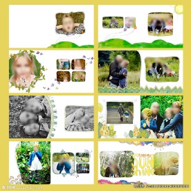 卡通水彩浪漫儿童相册