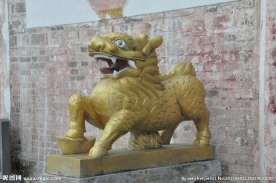 中荆坪古村潘家宗祠麒麟