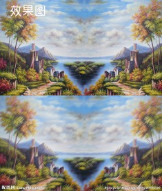 梦幻古典风景油画图片