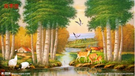 特效油画风景高清视频