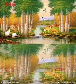 梦幻油画风景高清视频