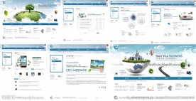 蓝色商务公司网站模板