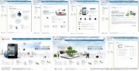 蓝色手机商务网站