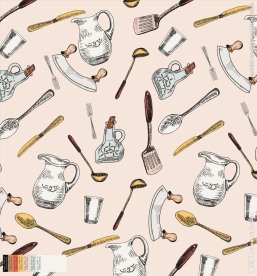 趣味厨具矢量图案设计