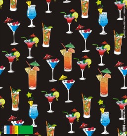 夏日海滩果汁杯子图案设计