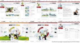 红色房地产网站模板