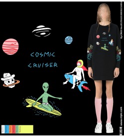 外太空外星人矢量图