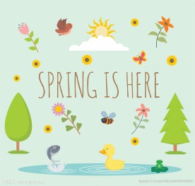 多款可爱春天元素插画矢量素材