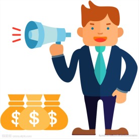 卡通商务男子矢量图