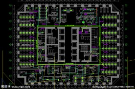 办公场所 插座配电平面图