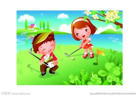 卡通儿童高尔夫