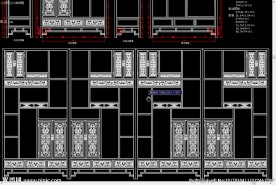 中式古典家具  六抽四门博古架