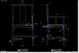 中式古典家具  明韵四出头扶手