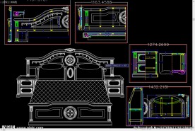 中式古典家具  欧式雕花床