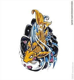 鲤鱼素材下载鲤鱼纹身图案下载