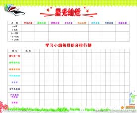 班级表  学生  教室文化 墙