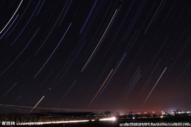 夜空星轨，流星