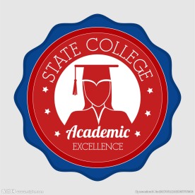 圆形花边学校logo矢量