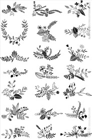 花草植物素描画