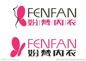 LOGO标志 内衣 蝴蝶 线条