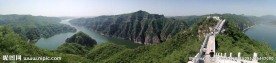黄河三峡八角山全景图