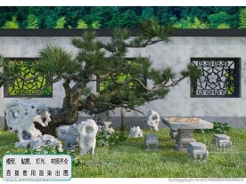 中式小庭院 全套完整详细模型