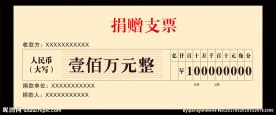 捐赠仪式支票额度展示设计