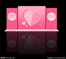 婚礼效果图-玫红色