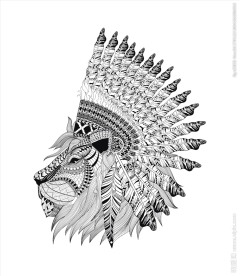 狮子矢量图下载狮子图腾下载