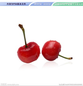 樱桃 平面展开分层文件