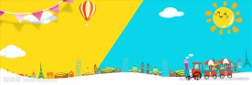 六一儿童节卡通童趣banner