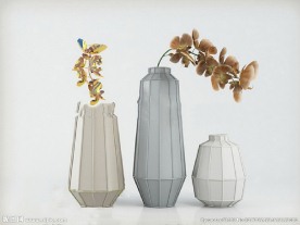 空间瓷器艺术品模型