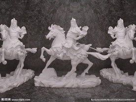 室内张飞骑马艺术品模型