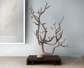 室内树枝艺术品模型