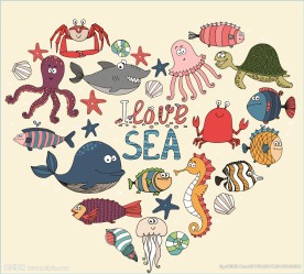 海洋生物鱼类矢量图下载