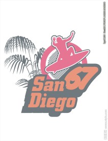 沙滩冲浪图案下载