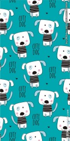 卡通小白狗矢量图