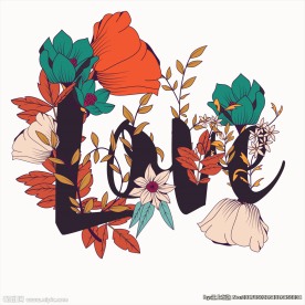 唯美花朵花卉花环花藤素材