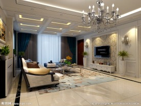简欧室内家装客厅设计效果图
