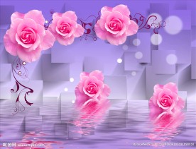 3D花朵背景墙