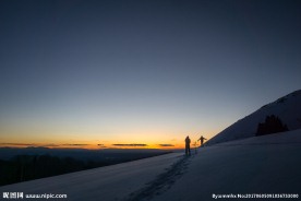 高清壁纸晚霞雪山
