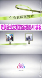 唯美企业发展线条相册AE模板