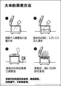 大米蒸煮步骤