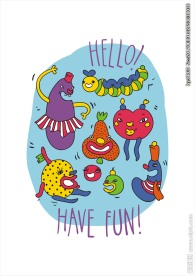 卡通虫子矢量图